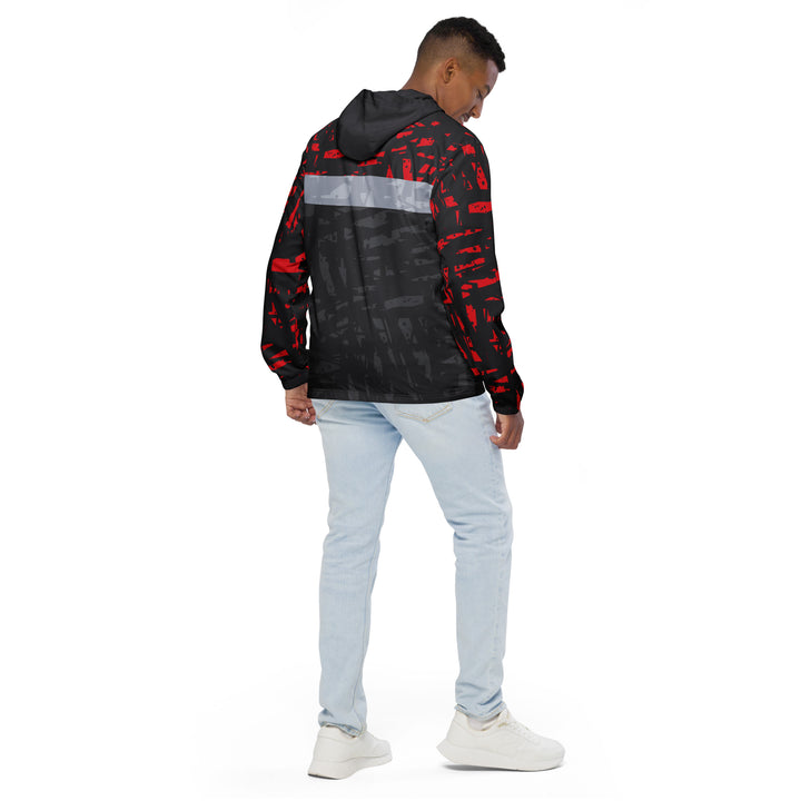 Men’s Windbreaker - Black-Red Separation