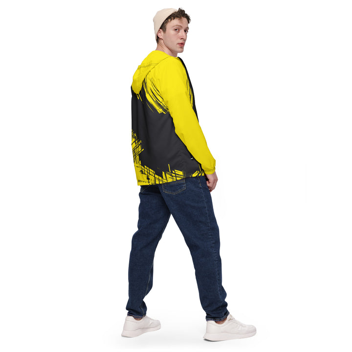 Men’s Windbreaker - Black-Yellow Race