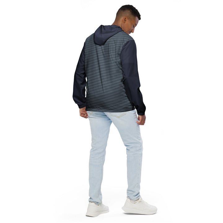 Men’s Windbreaker - Grey-Purple Stripes