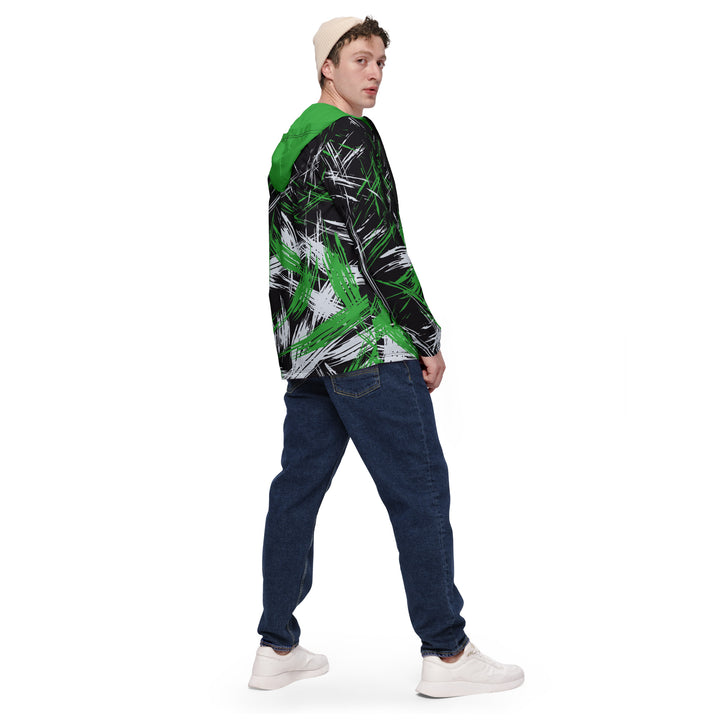 Men’s Windbreaker - Black-Green Chaos