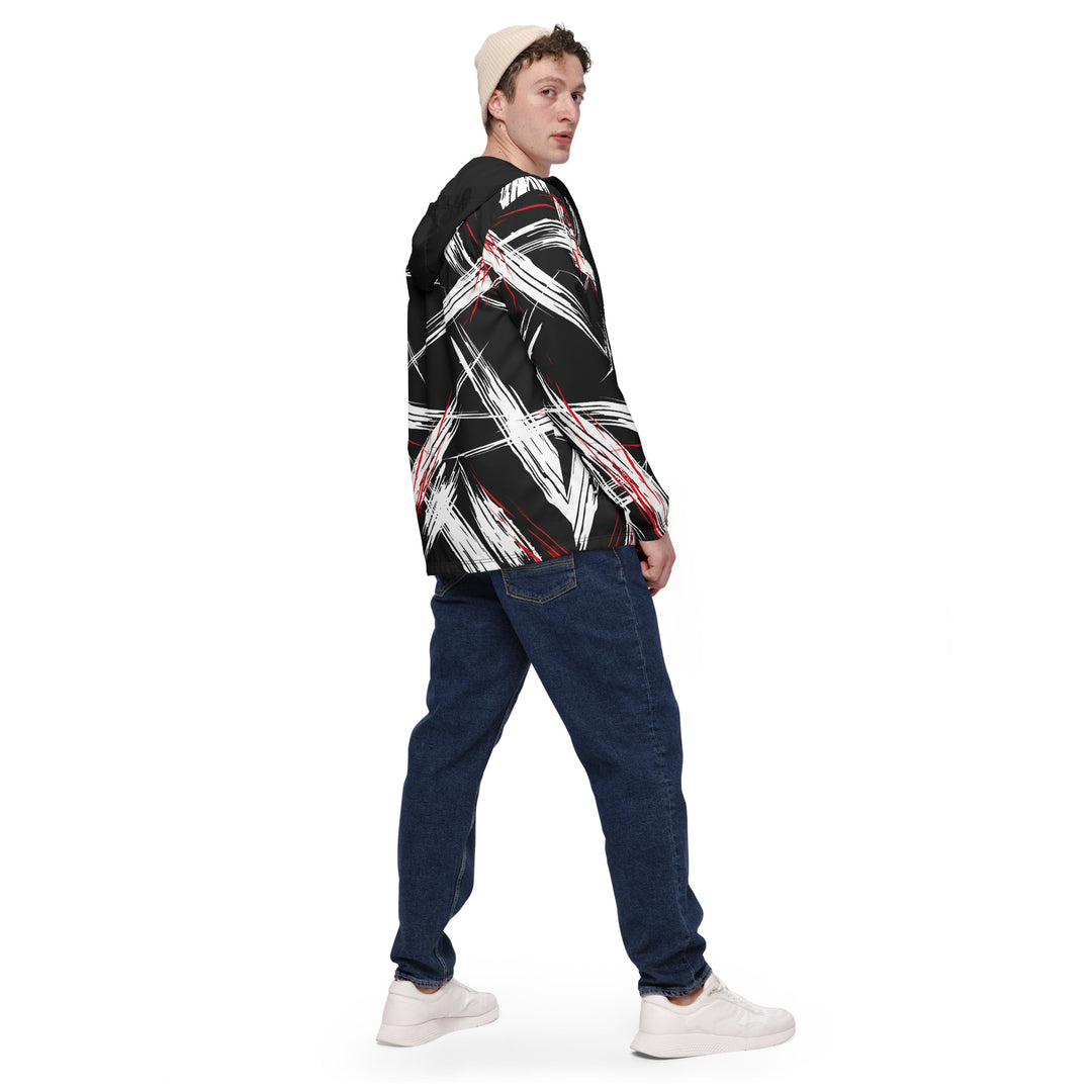 Men’s Windbreaker - Black-White Chaos