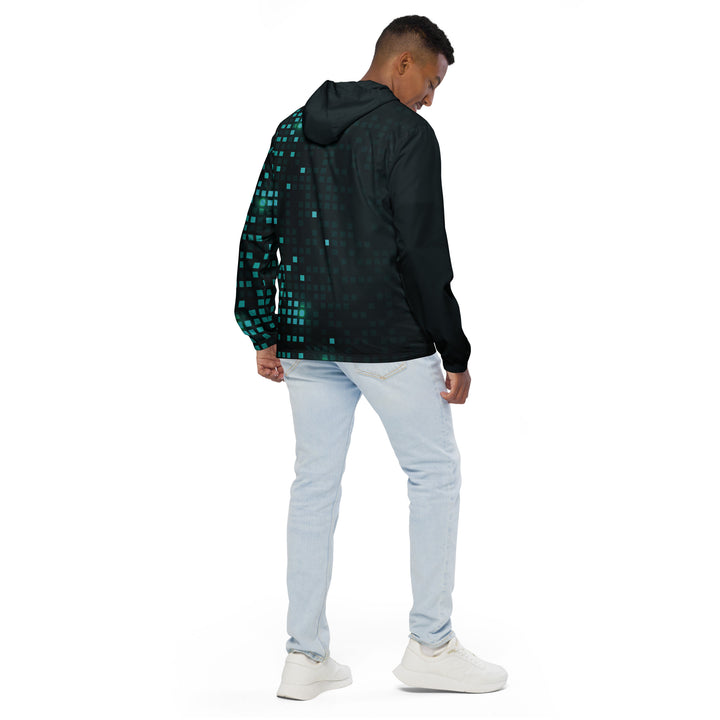 Men’s Windbreaker - Green-Turquoise Shine