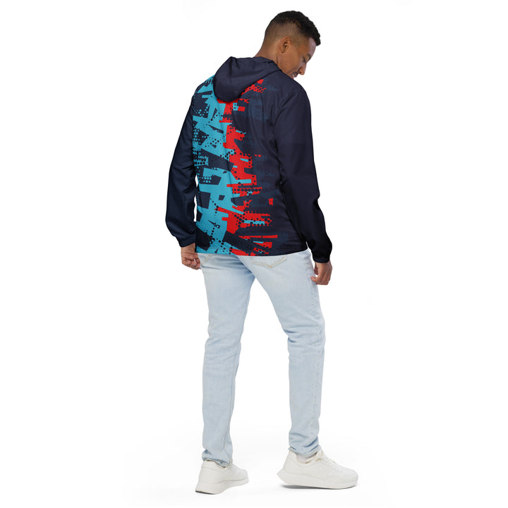 Men’s Windbreaker - Blue-Red City