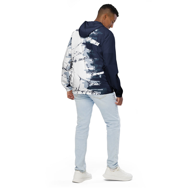 Men’s Windbreaker - Blue-White City