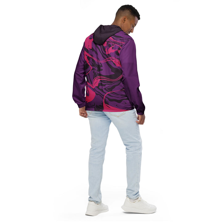 Men’s Windbreaker - Purple-Pink Smoke