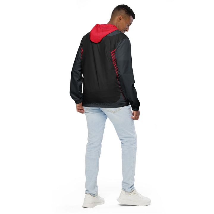 Men’s Windbreaker - Black-Red Hermes