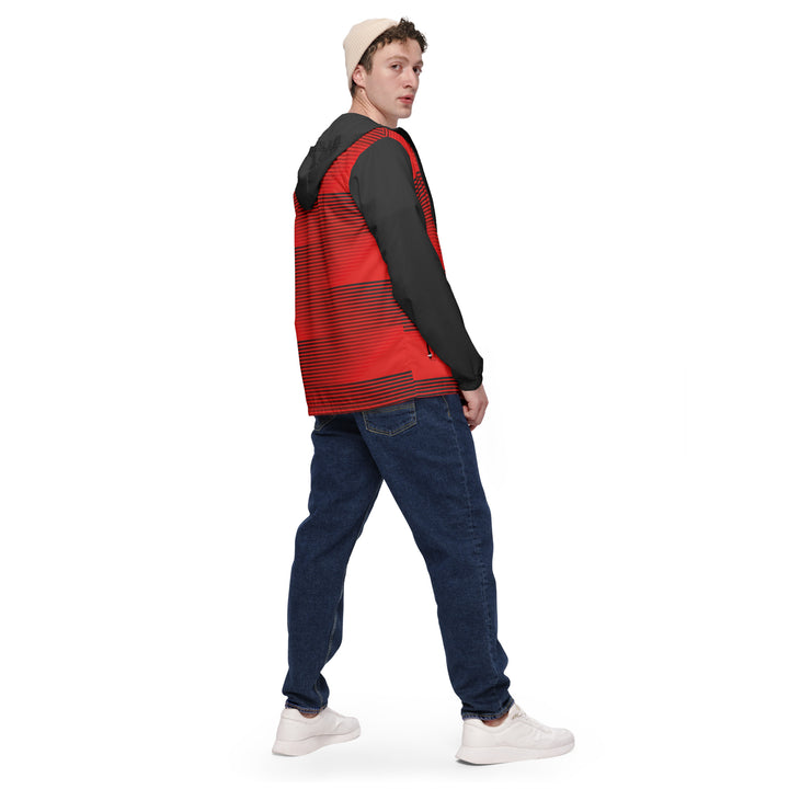 Men’s Windbreaker - Red-Grey Fade