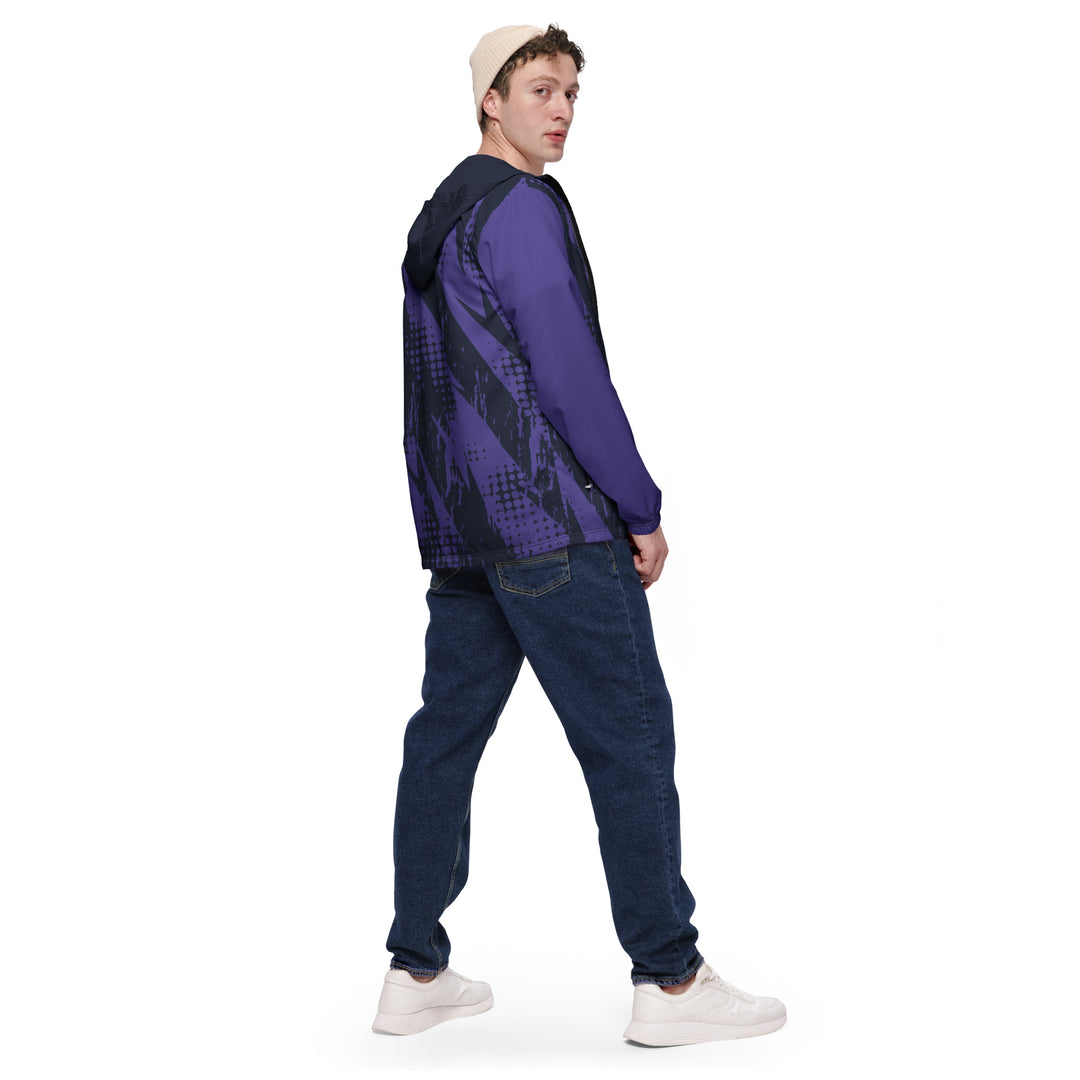 Men’s Windbreaker - Purple-Black Bolt