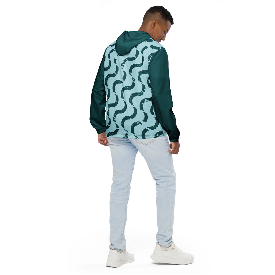 Men’s Windbreaker - Green Wave