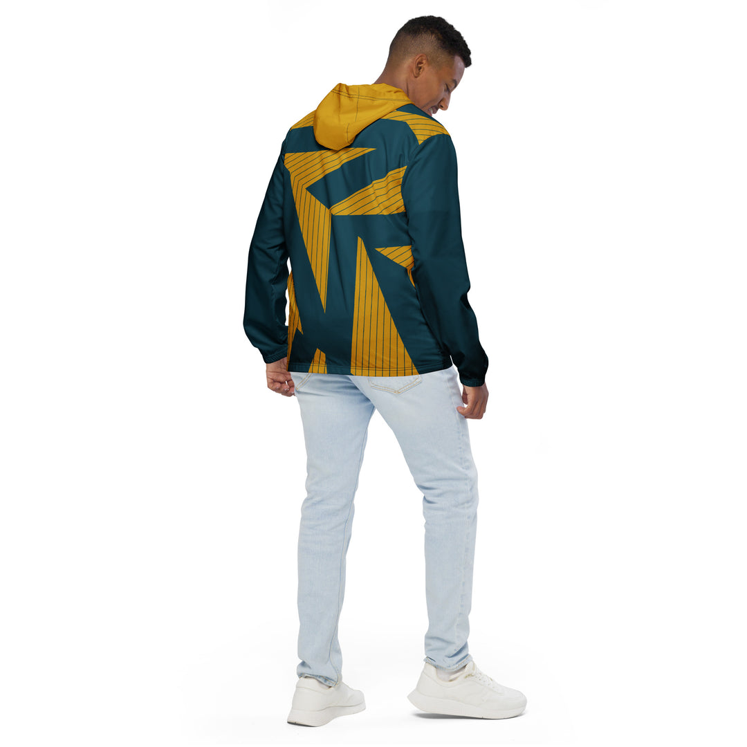 Men’s Windbreaker - Blue-Yellow Triangle