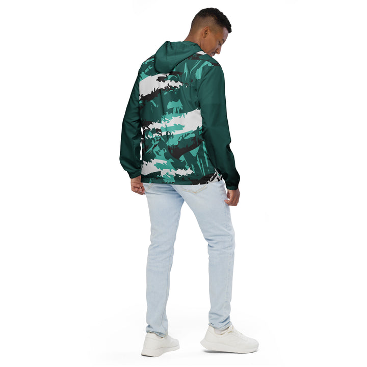 Men’s Windbreaker - Green-White Camouflage