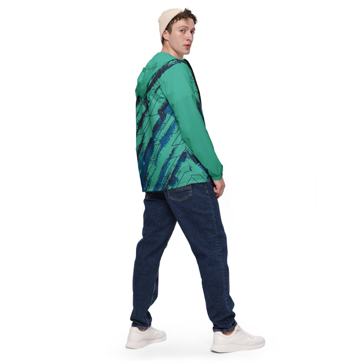 Men’s Windbreaker - Blue-Green Disk