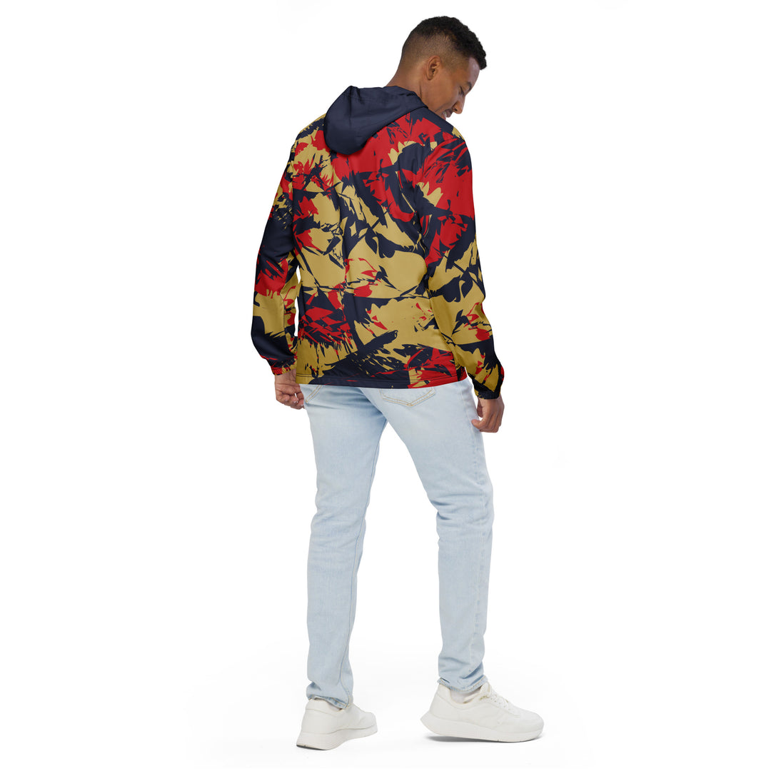 Men’s Windbreaker - Beige-Red Delusion