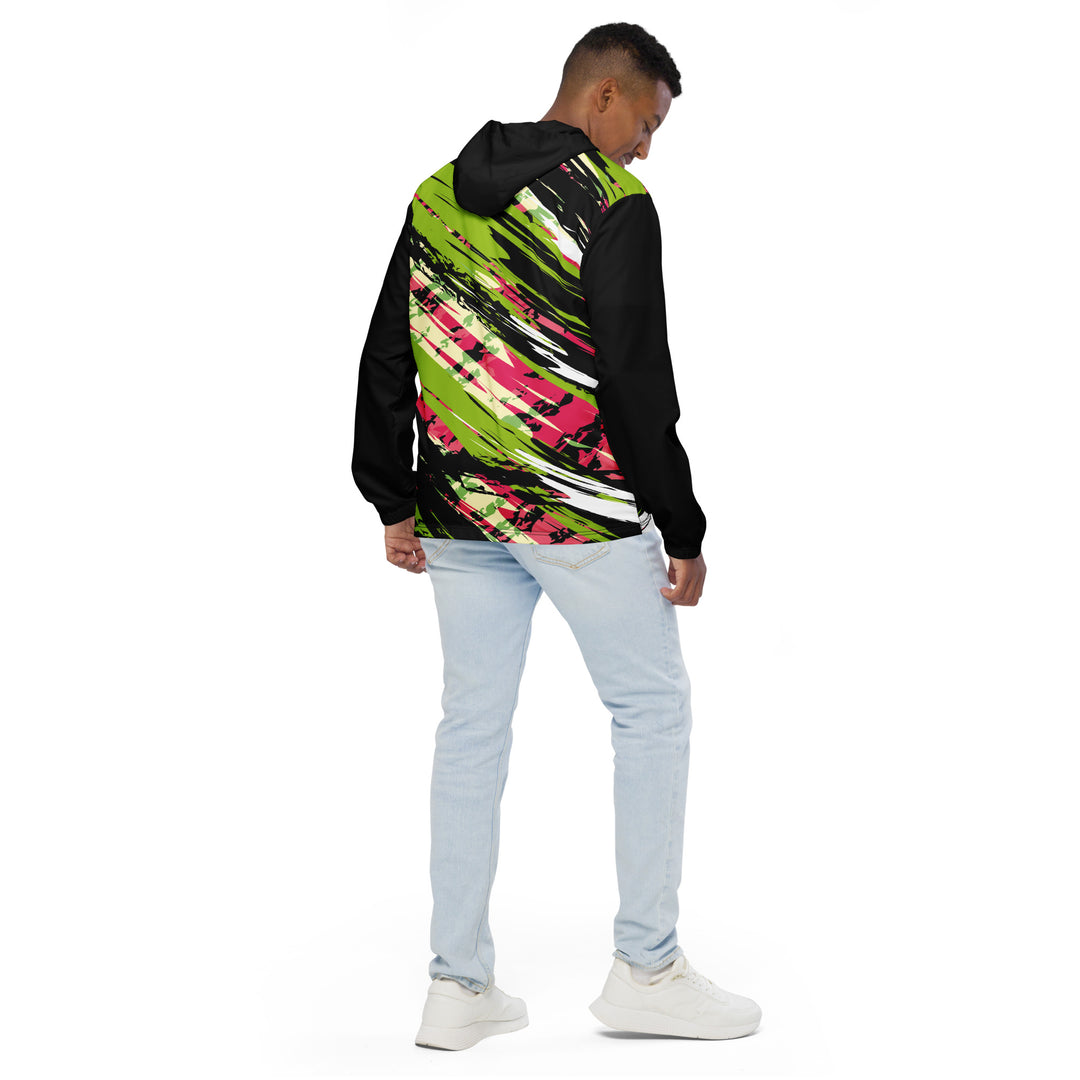 Men’s Windbreaker - Black-Green Drive