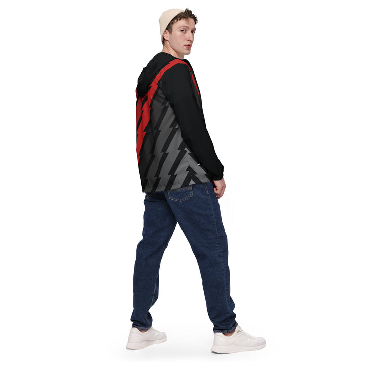 Men’s Windbreaker - Black-Red Flash