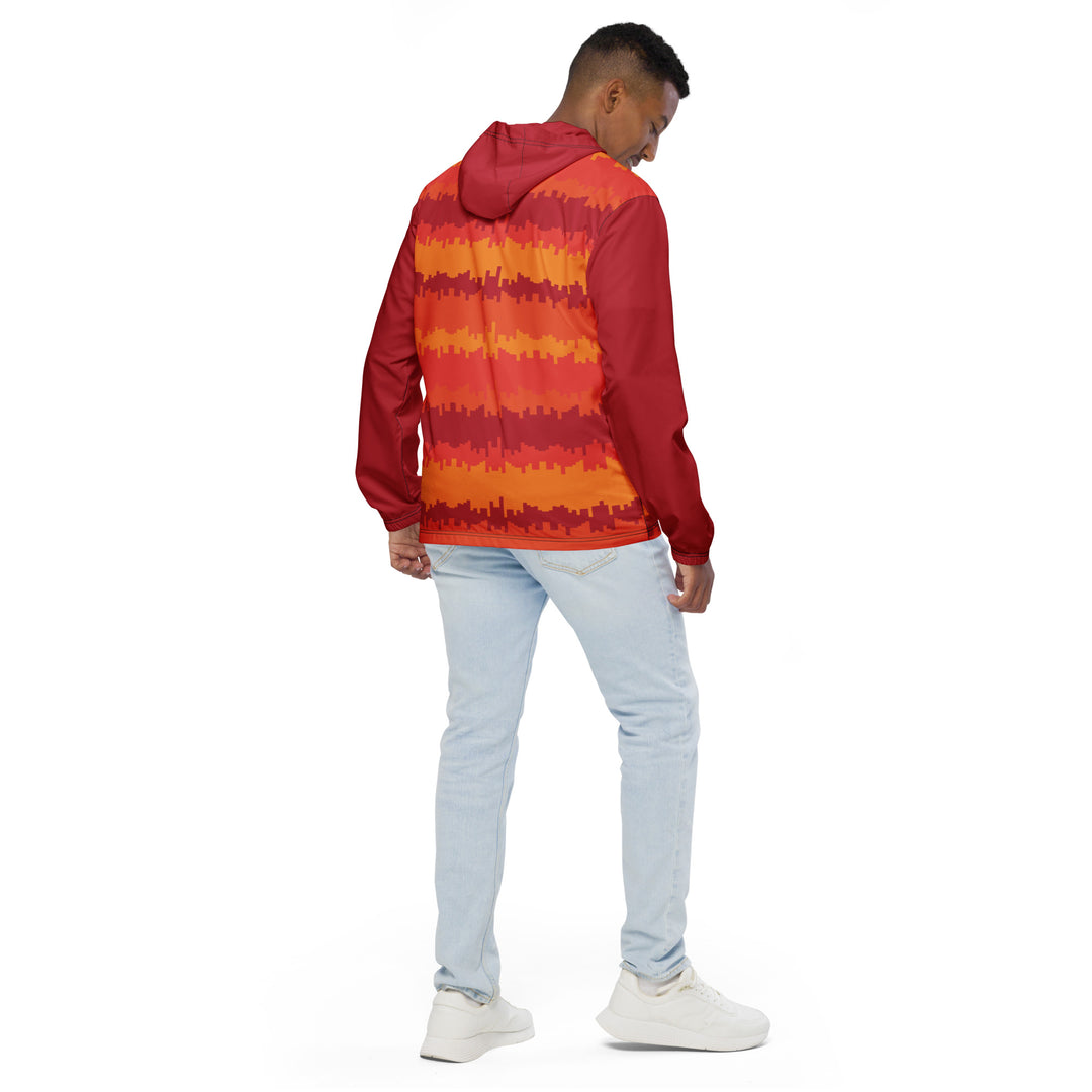 Men’s Windbreaker - Orange-Red Sunset