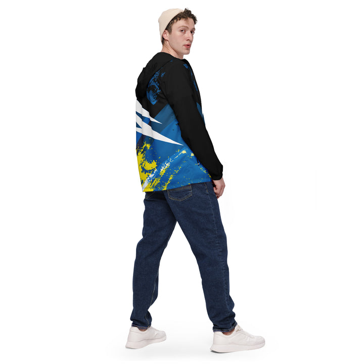 Men’s Windbreaker - Blue-Yellow Signal