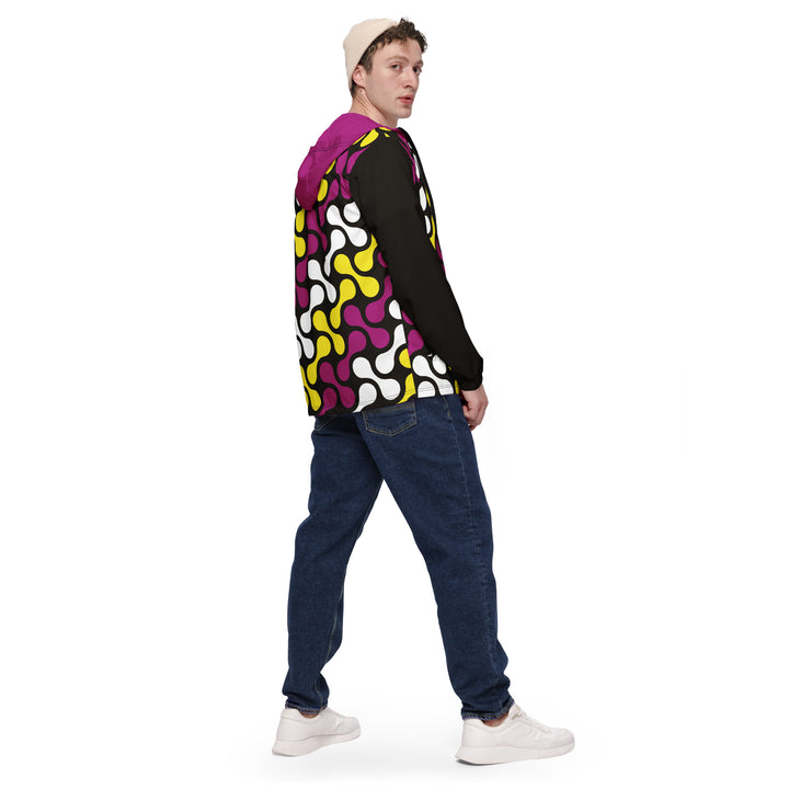 Men’s Windbreaker - Black-Purple Illusion