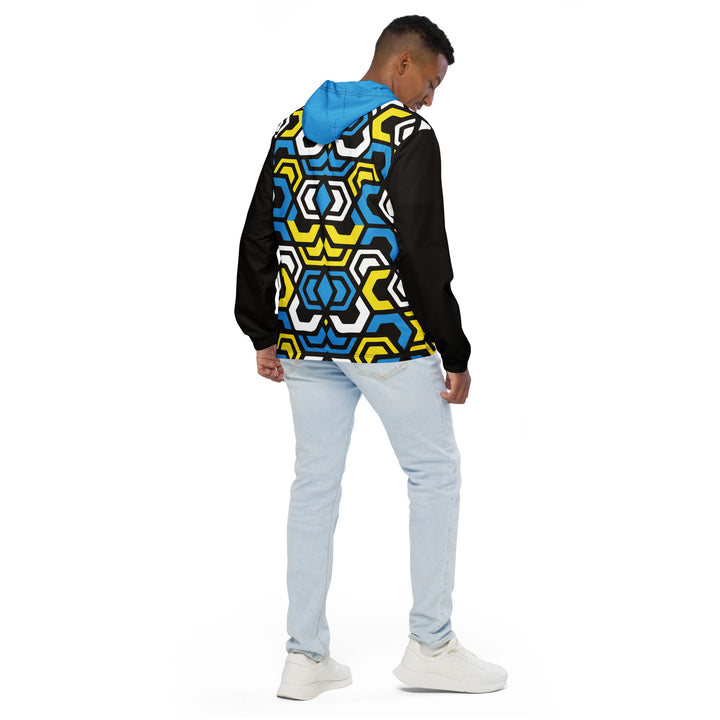 Men’s Windbreaker - Blue-Yellow Illusion