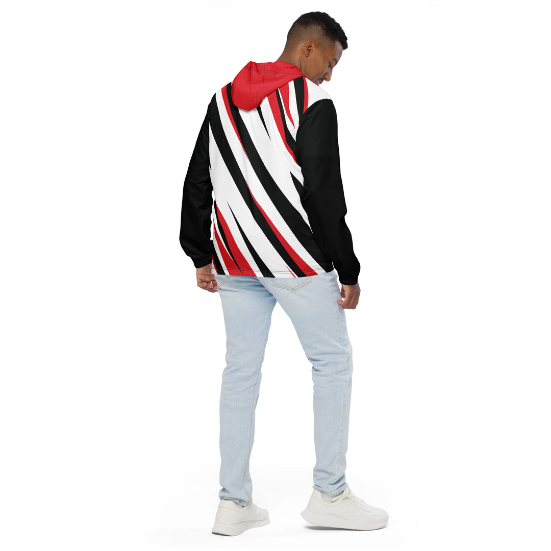 Men’s Windbreaker - Black-Red Bolt