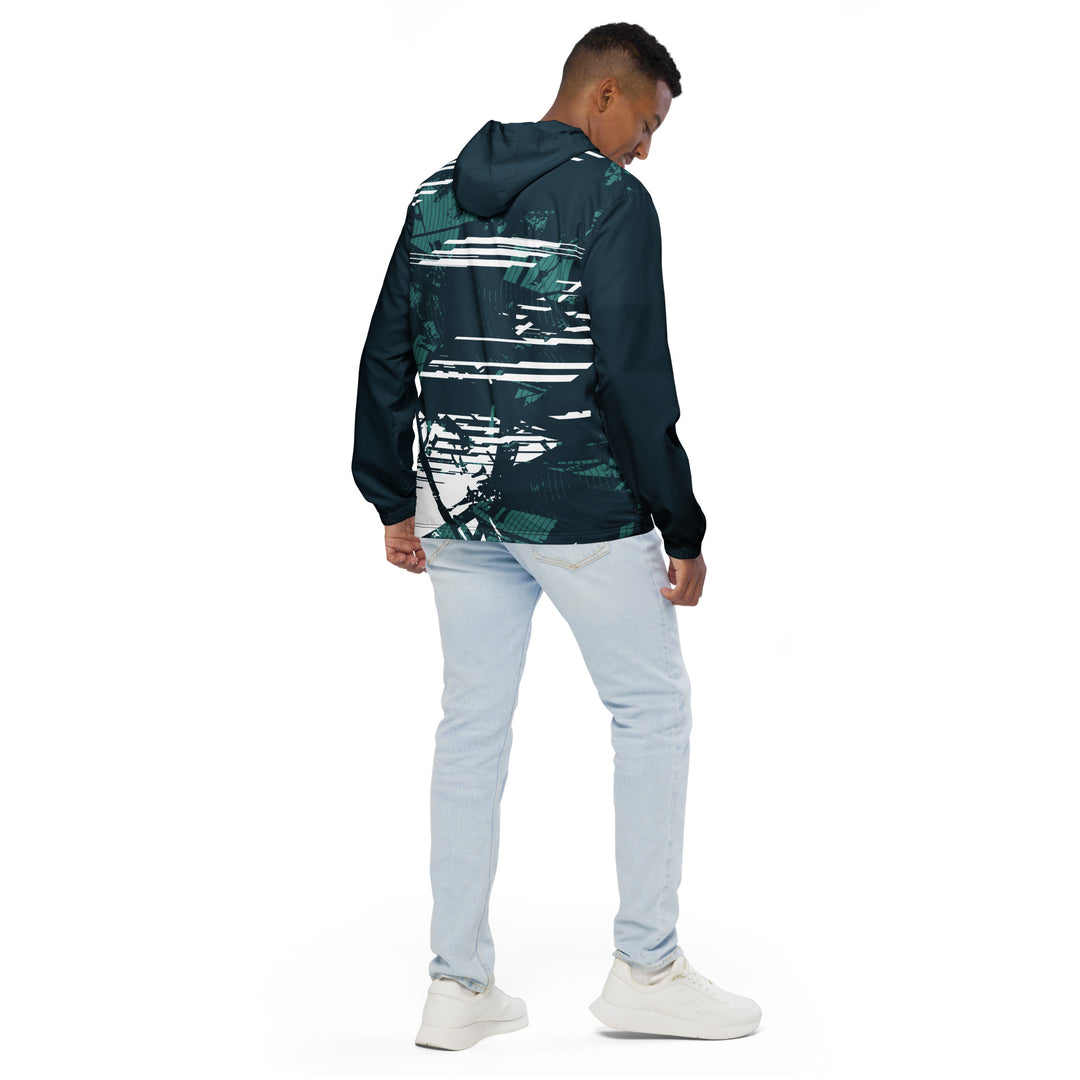 Men’s Windbreaker - Green-White Aware