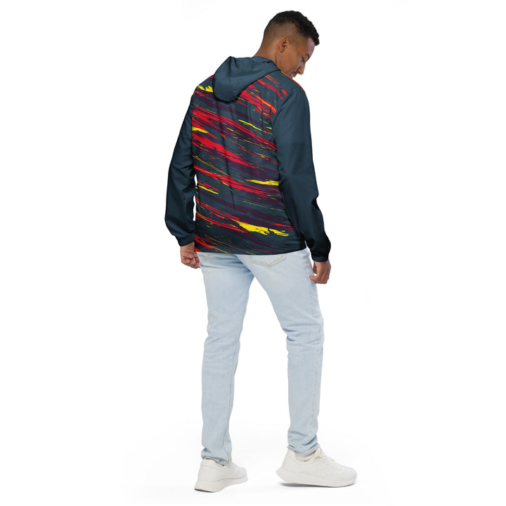 Men’s Windbreaker - Blue-Red Rain