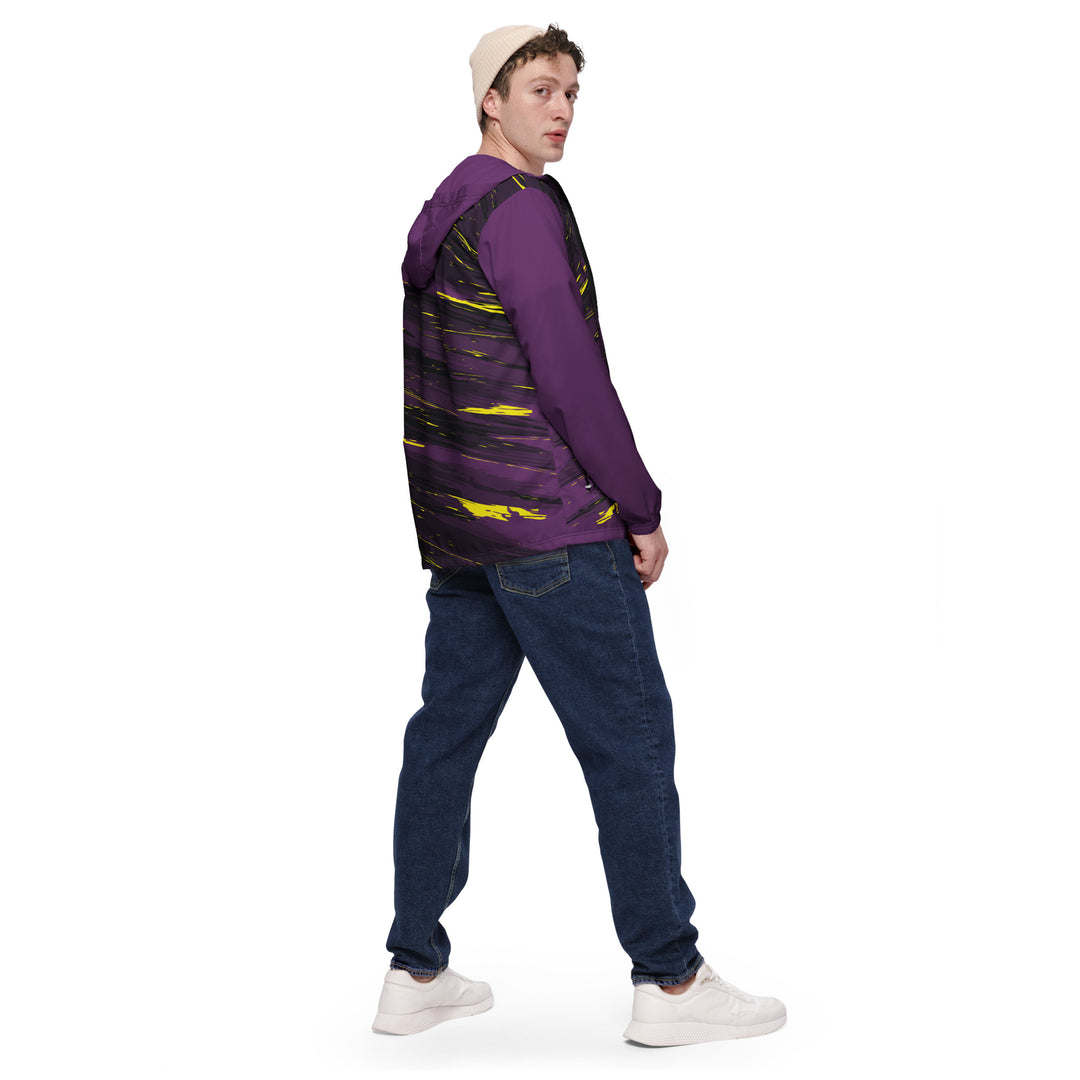 Men’s Windbreaker - Purple-Yellow Rain