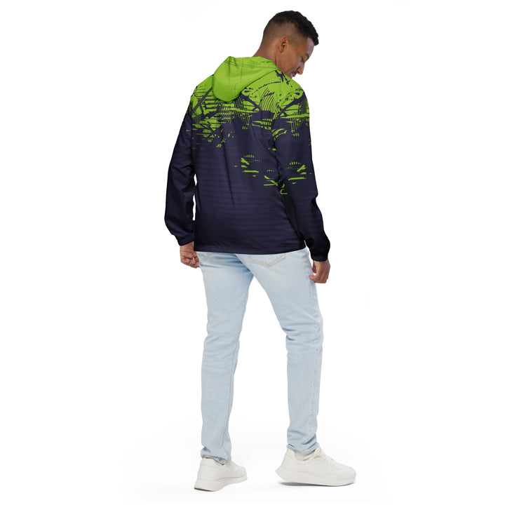 Men’s Windbreaker - Purple-Green Shape