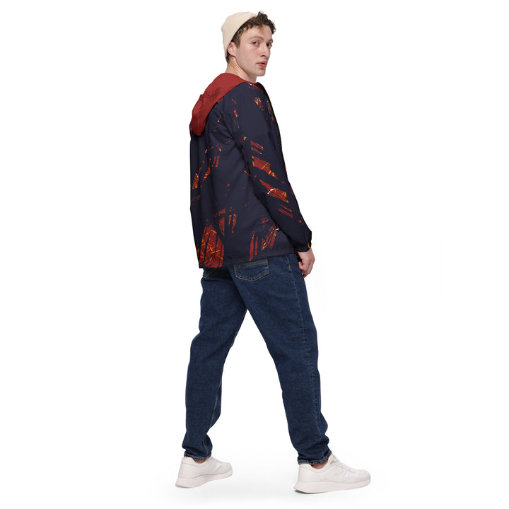 Men’s Windbreaker - Blue-Red Hide