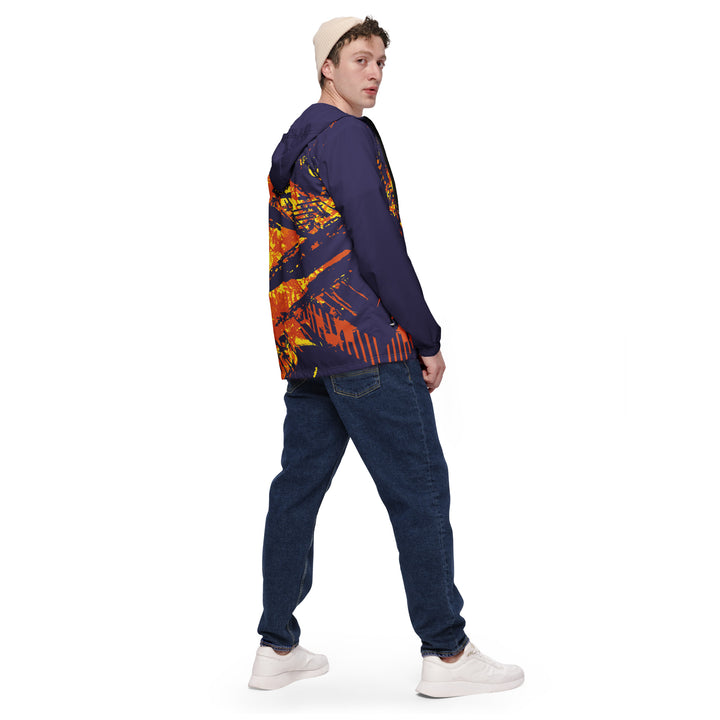 Men’s Windbreaker - Purple-Orange Nerve