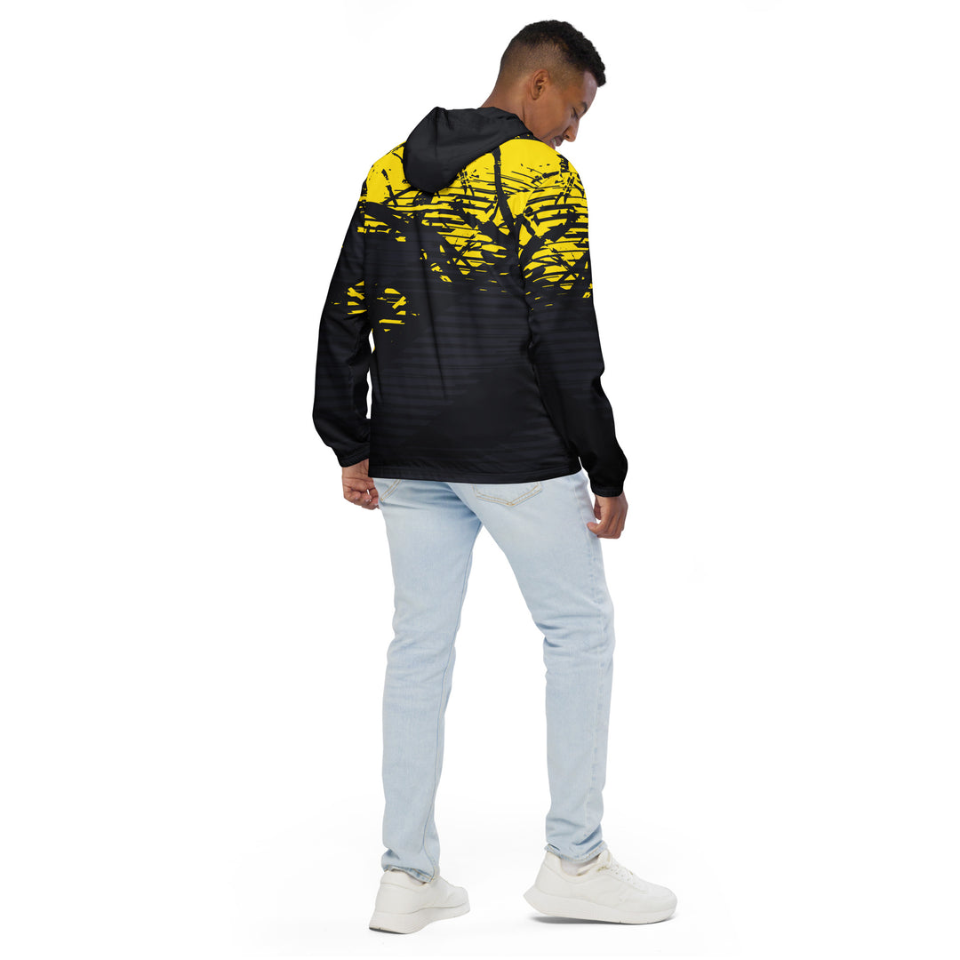 Men’s Windbreaker - Grey-Yellow Shape