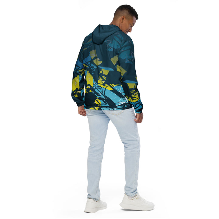 Men’s Windbreaker - Blue-Yellow Loop