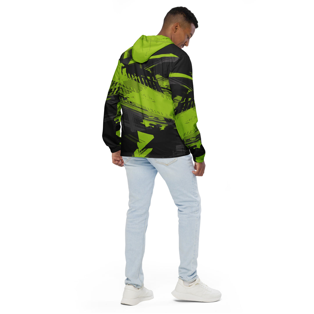 Men’s Windbreaker - Black-Green Trailer