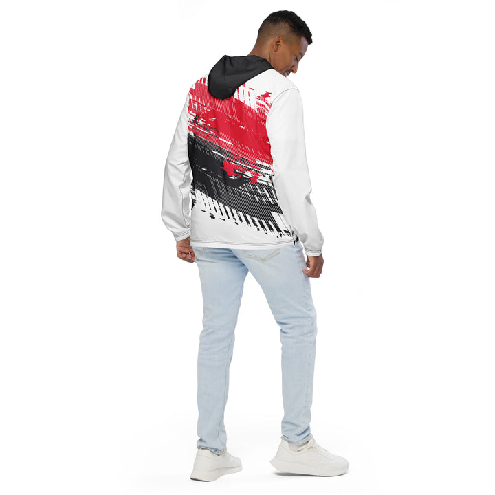 Men’s Windbreaker - White-Red Reverse