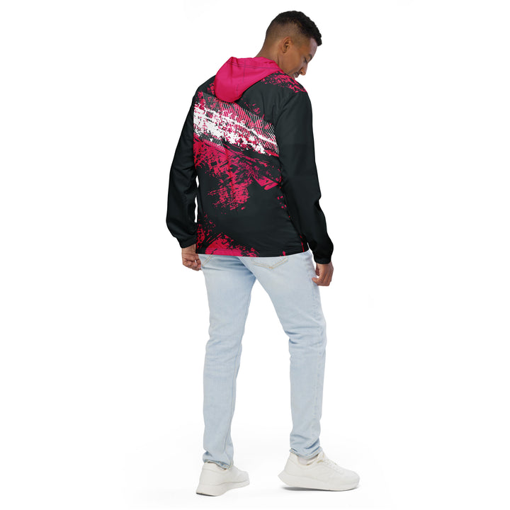 Men’s Windbreaker - Grey-Pink Select