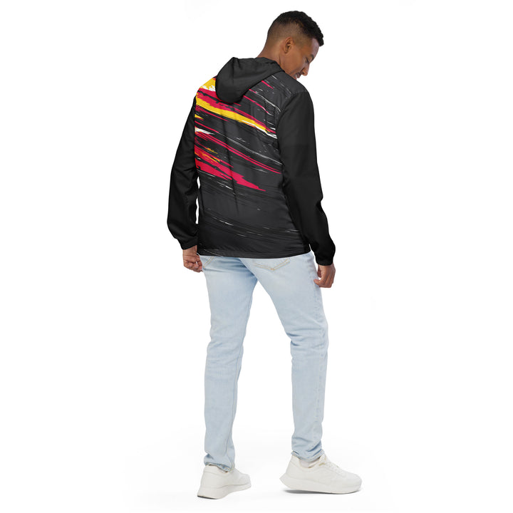 Men’s Windbreaker - Grey-Pink Shower