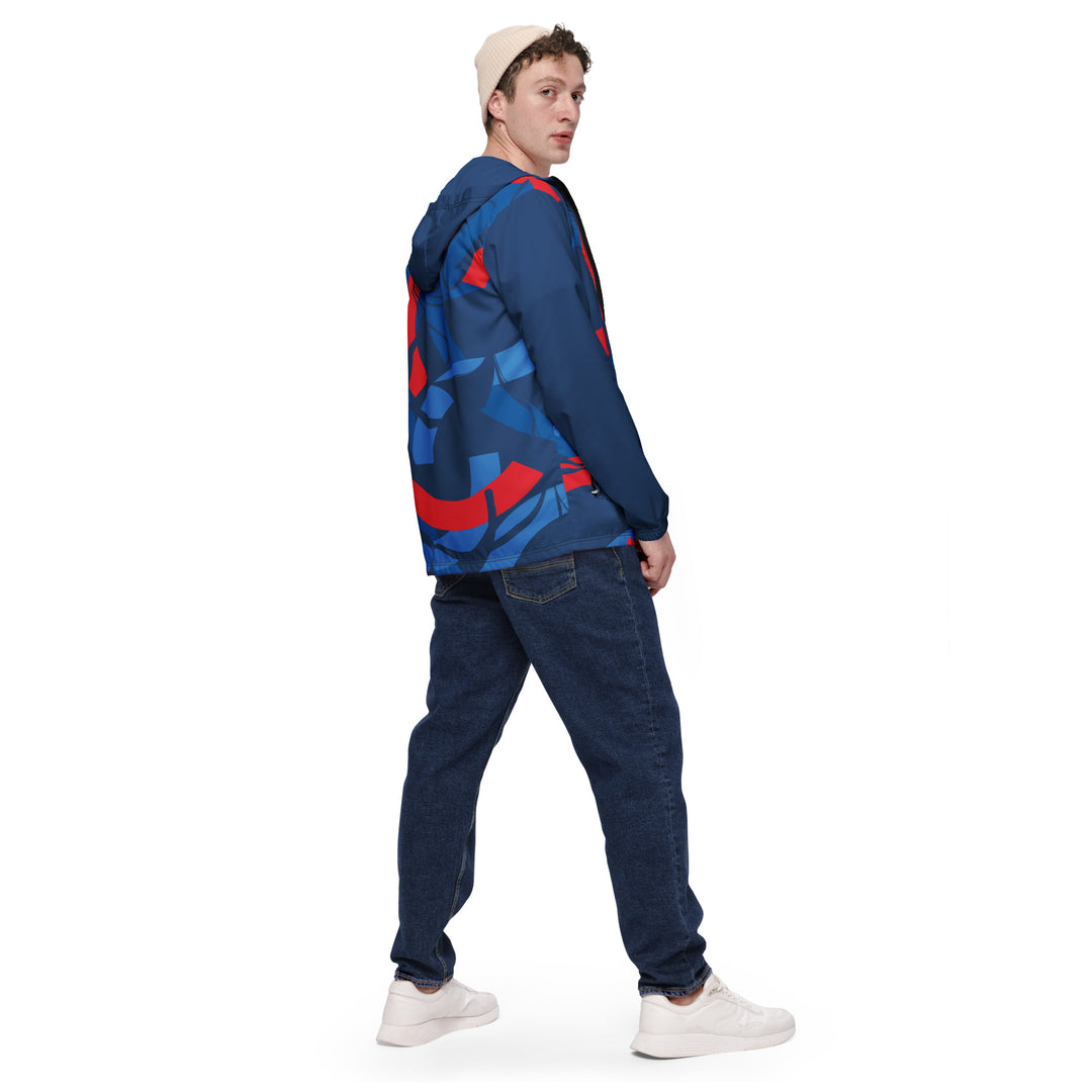 Men’s Windbreaker - Blue-Red Illusion