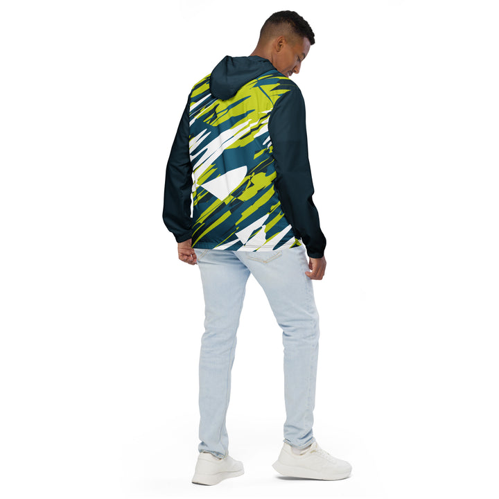 Men’s Windbreaker - Green-White Wish