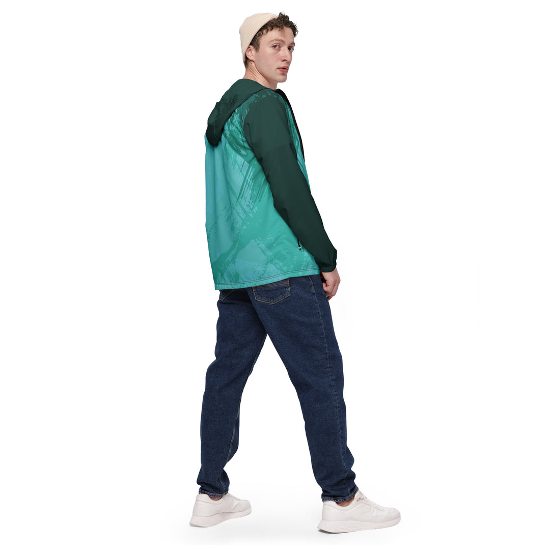 Men’s Windbreaker - Turquoise Clear