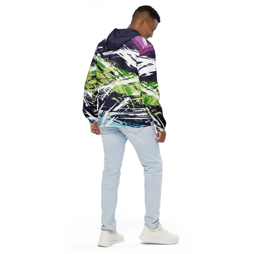 Men’s Windbreaker - Blue-Green Play