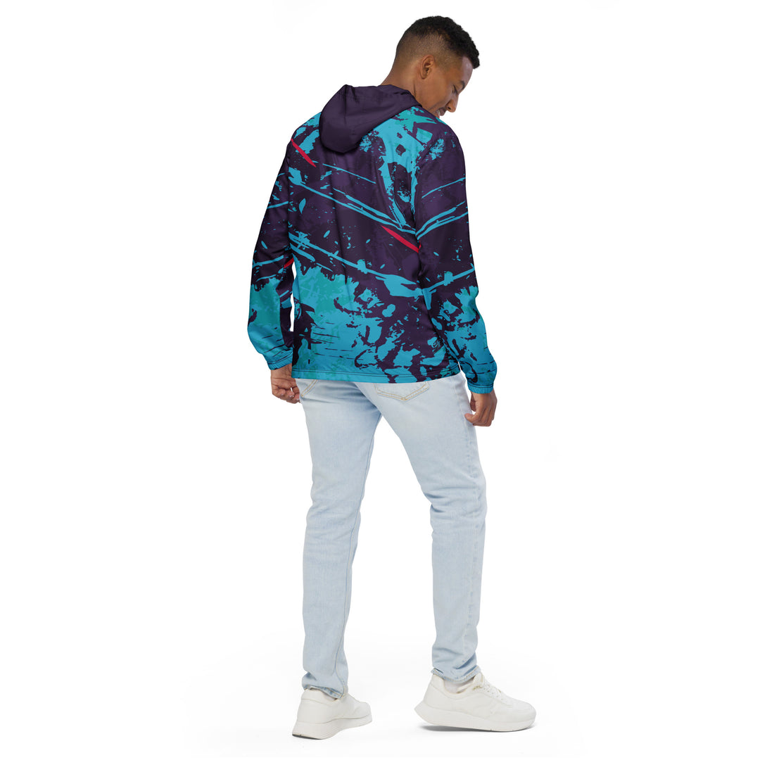 Men’s Windbreaker - Purple-Turquoise Deep