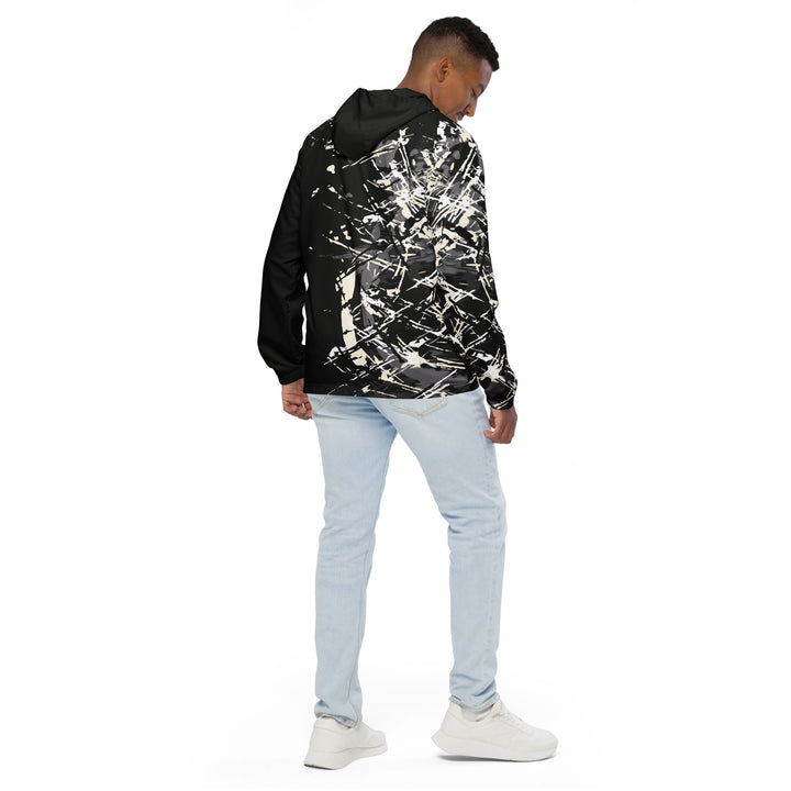 Men’s Windbreaker - Black-Grey Shred