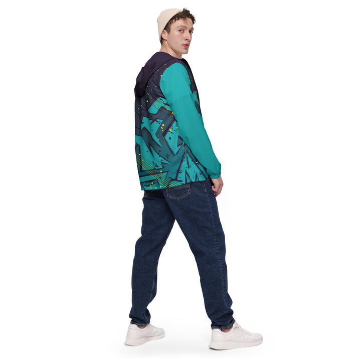 Men’s Windbreaker - Blue-Turquoise Player