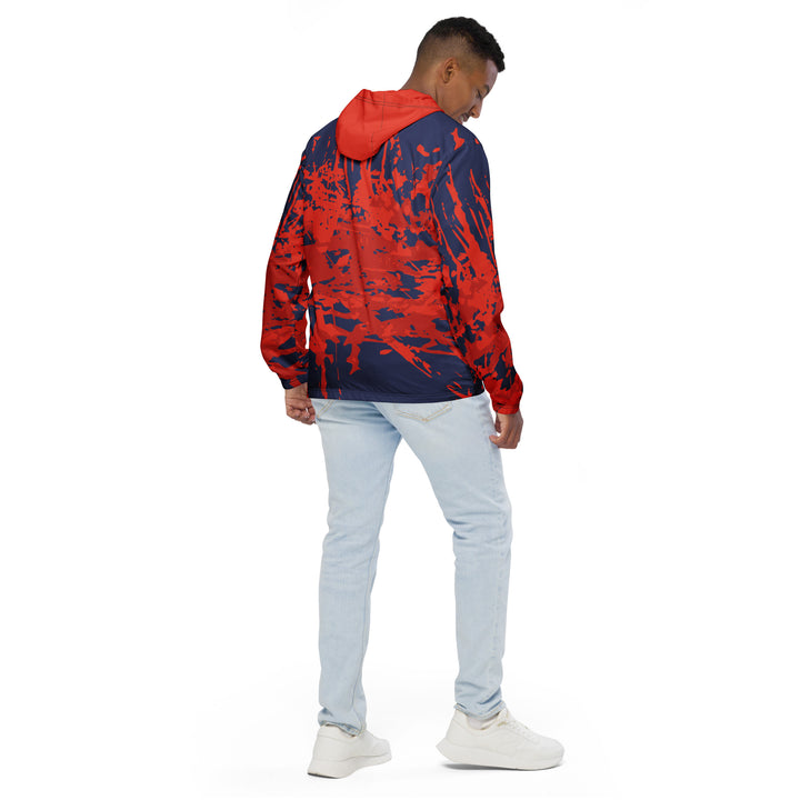 Men’s Windbreaker - Purple-Red Crash