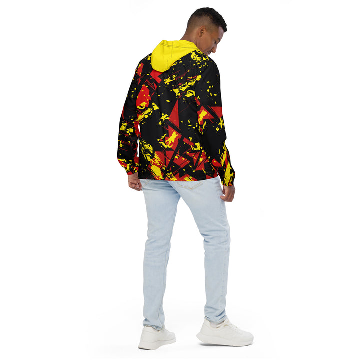 Men’s Windbreaker - Black-Yellow Particle