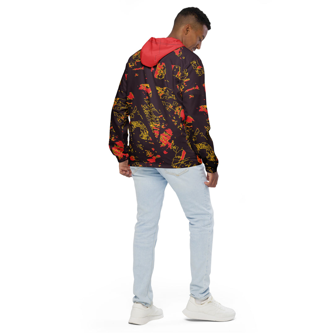 Men’s Windbreaker - Red-Yellow Touch