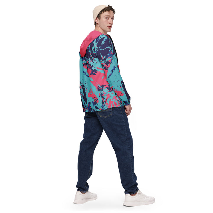 Men’s Windbreaker - Blue-Pink Seek