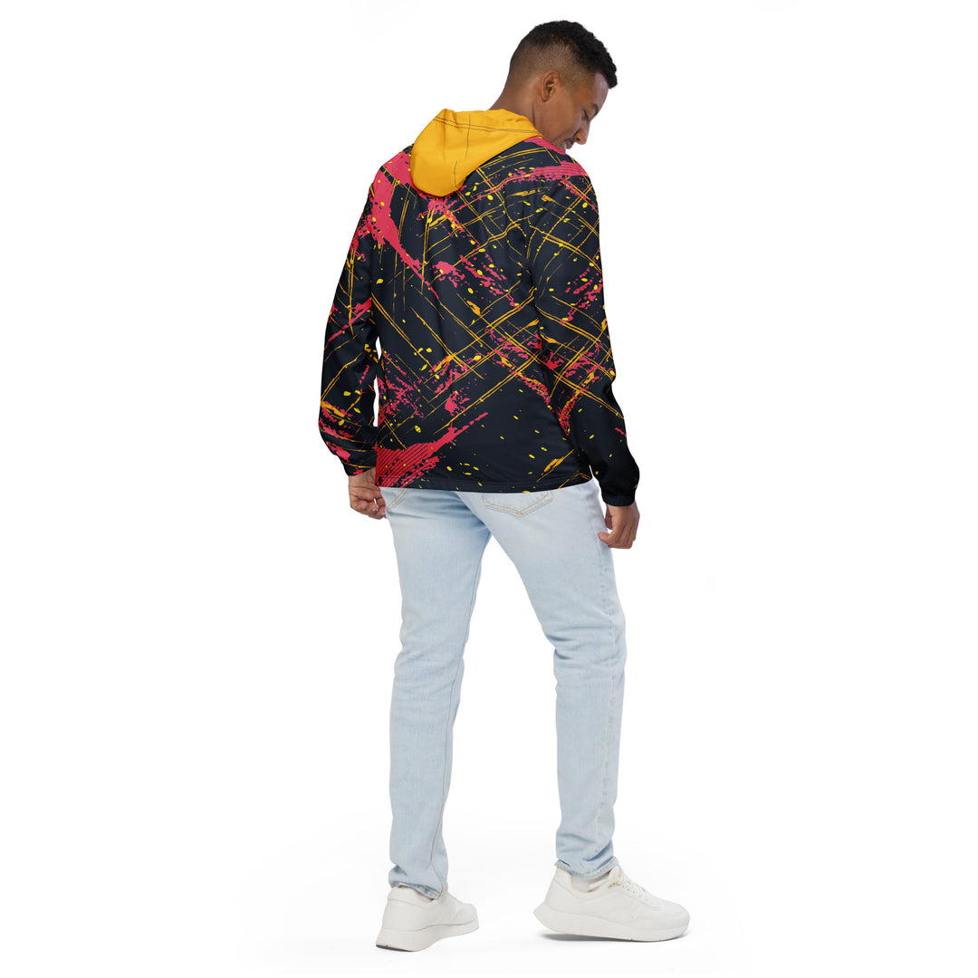 Men’s Windbreaker - Black-Pink Space