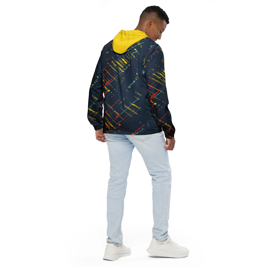 Men’s Windbreaker - Blue-Yellow Hide