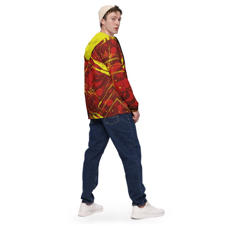 Men’s Windbreaker - Red-Yellow Phoenix